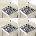 - RealHomes Fermuarlı Sandalye Minderi - Realhomes  4'lü Özel Tasarım İskandinav Tasarımlı Dijital Baskılı Modern Fermuarlı Sandalye Minderi Seti Realhomes