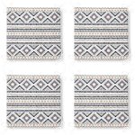 - RealHomes Fermuarlı Sandalye Minderi - Realhomes  4'lü Özel Tasarım İskandinav Çizimli Dijital Baskılı Modern Fermuarlı Sandalye Minderi Seti Realhomes