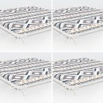 - RealHomes Fermuarlı Sandalye Minderi - Realhomes  4'lü Özel Tasarım İskandinav Çizimli Dijital Baskılı Modern Fermuarlı Sandalye Minderi Seti Realhomes