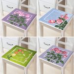 - RealHomes Fermuarlı Sandalye Minderi - Realhomes 4'lü Renkli Zemin Gül Demetleri Özel Tasarım Dijital Baskılı Modern Fermuarlı Sandalye Minderi Seti Realhomes