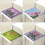 - RealHomes Fermuarlı Sandalye Minderi - Realhomes 4'lü Renkli Zemin Gül Demetleri Özel Tasarım Dijital Baskılı Modern Fermuarlı Sandalye Minderi Seti Realhomes