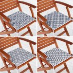 4'lü Kot Zemin Üzerinde Geometrik Şekiller Motifli Dijital Baskılı Fermuarlı Sandalye Minderi Seti Realhomes