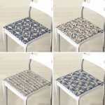 4'lü Karamel Ve Kot Renginde Geometrik Çizim Tasarımlı Dijital Baskılı Fermuarlı Sandalye Minderi Seti Realhomes