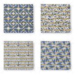 4'lü Karamel Ve Kot Renginde Geometrik Çizim Tasarımlı Dijital Baskılı Fermuarlı Sandalye Minderi Seti Realhomes