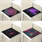 - RealHomes Fermuarlı Sandalye Minderi - Realhomes  4'lü Neon Geometrik Çizim Tasarımlı Modern Dijital Baskılı Fermuarlı Sandalye Minderi Seti Realhomes