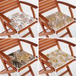 - RealHomes Fermuarlı Sandalye Minderi - Realhomes 4'lü Özel Tasarım Kurumuş Yaprak Ve Portre Çizim Motifli Fermuarlı Sandalye Minderi Seti Realhomes