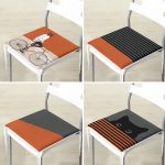 - RealHomes Fermuarlı Sandalye Minderi - Realhomes  4'lü Kiremit Renkli Bisikletli Adam Kedi Motifli Fermuarlı Sandalye Minderi Seti Realhomes