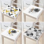 - RealHomes Fermuarlı Sandalye Minderi - Realhomes 4'lü Mermer Geometrik Çizimli Özel Tasarım Fermuarlı Sandalye Minderi Seti Realhomes