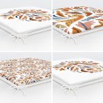 4'lü Minimal Tasarımlı Modern Fermuarlı Sandalye Minderi Seti Realhomes