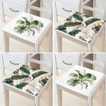 - RealHomes Fermuarlı Sandalye Minderi - Realhomes 4'lü Tropik Yaprak Özel Tasarımlı Dijital Baskılı Modern Fermuarlı Sandalye Minderi Seti Realhomes