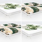 - RealHomes Fermuarlı Sandalye Minderi - Realhomes 4'lü Tropik Yaprak Özel Tasarımlı Dijital Baskılı Modern Fermuarlı Sandalye Minderi Seti Realhomes