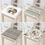 - RealHomes Fermuarlı Sandalye Minderi - Realhomes  4'lü Etnik Fil Figürlü Dijital Baskılı Fermuarlı Sandalye Minderi Seti Realhomes