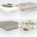 - RealHomes Fermuarlı Sandalye Minderi - Realhomes  4'lü Etnik Fil Figürlü Dijital Baskılı Fermuarlı Sandalye Minderi Seti Realhomes