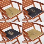 - RealHomes Fermuarlı Sandalye Minderi - Realhomes  4'lü Krem Füme Zemin Çiçek Çizimli Fermuarlı Sandalye Minderi Seti Realhomes