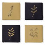 - RealHomes Fermuarlı Sandalye Minderi - Realhomes  4'lü Krem Füme Zemin Çiçek Çizimli Fermuarlı Sandalye Minderi Seti Realhomes