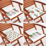 - RealHomes Fermuarlı Sandalye Minderi - Realhomes 4'lü Minimal Kaktüs Tasarımlı Dijital Baskılı Fermuarlı Sandalye Minderi Seti Realhomes