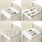 - RealHomes Fermuarlı Sandalye Minderi - Realhomes 4'lü Minimal Kaktüs Tasarımlı Dijital Baskılı Fermuarlı Sandalye Minderi Seti Realhomes