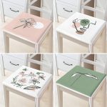 - RealHomes Fermuarlı Sandalye Minderi - Realhomes  4'lü Onedraw Figürlü Çiçek Tasarımlı Fermuarlı Sandalye Minderi Seti Realhomes