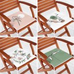 - RealHomes Fermuarlı Sandalye Minderi - Realhomes  4'lü Onedraw Figürlü Çiçek Tasarımlı Fermuarlı Sandalye Minderi Seti Realhomes