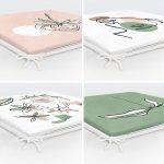 - RealHomes Fermuarlı Sandalye Minderi - Realhomes  4'lü Onedraw Figürlü Çiçek Tasarımlı Fermuarlı Sandalye Minderi Seti Realhomes