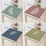 - RealHomes Fermuarlı Sandalye Minderi - Realhomes  4'lü Renkli Zemin Beyaz Çiçek Çizimli Fermuarlı Sandalye Minderi Seti Realhomes