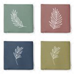 - RealHomes Fermuarlı Sandalye Minderi - Realhomes  4'lü Renkli Zemin Beyaz Çiçek Çizimli Fermuarlı Sandalye Minderi Seti Realhomes