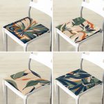 4'lü Ebru Desenli Dijital Baskılı Fermuarlı Sandalye Minderi Seti Realhomes