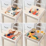 - RealHomes Fermuarlı Sandalye Minderi - Realhomes  4'lü Bohem Temalı Tropik Yapraklı Kadın Tasarımlı Fermuarlı Sandalye Minderi Seti Realhomes