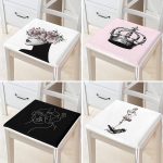 - RealHomes Fermuarlı Sandalye Minderi - Realhomes  4'lü Portre Motifli Onedraw Temalı Fermuarlı Sandalye Minderi Seti Realhomes