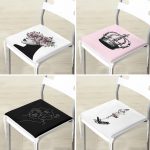 - RealHomes Fermuarlı Sandalye Minderi - Realhomes  4'lü Portre Motifli Onedraw Temalı Fermuarlı Sandalye Minderi Seti Realhomes