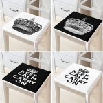 - RealHomes Fermuarlı Sandalye Minderi - Realhomes  4'lü Keep Calm Temalı Kral Tacı Motrifli Fermuarlı Sandalye Minderi Seti Realhomes