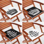 - RealHomes Fermuarlı Sandalye Minderi - Realhomes  4'lü Keep Calm Temalı Kral Tacı Motrifli Fermuarlı Sandalye Minderi Seti Realhomes