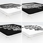 - RealHomes Fermuarlı Sandalye Minderi - Realhomes  4'lü Keep Calm Temalı Kral Tacı Motrifli Fermuarlı Sandalye Minderi Seti Realhomes