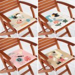 - RealHomes Fermuarlı Sandalye Minderi - Realhomes 4'lü Minimal Tasarımlı Bohem Dijital Baskılı Fermuarlı Sandalye Minderi Seti Realhomes