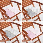 4'lü Pembe Gri Ogea Özel Tasarımlı Fermuarlı Sandalye Minderi Seti Realhomes