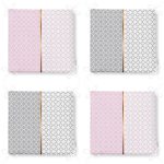 4'lü Pembe Gri Ogea Özel Tasarımlı Fermuarlı Sandalye Minderi Seti Realhomes