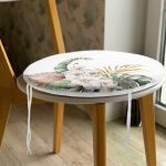 - RealHomes Yuvarlak Fermuarlı Minder - Realhomes Tropik Yaprak Motifli Dijital Baskılı Yuvarlak Fermuarlı Sandalye Minderi Realhomes