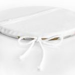 - RealHomes Yuvarlak Fermuarlı Minder - Realhomes  Özel Tasarım Yaprak Motifli Dijital Baskılı Modern Yuvarlak Fermuarlı Sandalye Minderi Realhomes