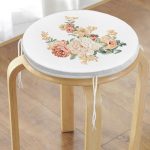 - RealHomes Yuvarlak Fermuarlı Minder - Realhomes Gül Tasarımlı Dijital Baskılı Modern Yuvarlak Fermuarlı Sandalye Minderi Realhomes