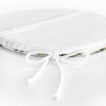 Yeşil Tropik Yapraklar Tasarımlı Dijital Baskılı Modern Yuvarlak Fermuarlı Sandalye Minderi Realhomes