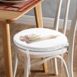 - RealHomes Yuvarlak Fermuarlı Minder - Realhomes  Özel Tasarım Mum Motifli Dijital Baskılı Yuvarlak Fermuarlı Sandalye Minderi Realhomes