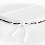 - RealHomes Yuvarlak Fermuarlı Minder - Realhomes  Siyah Zemin Çapa Motifli Dijital Baskılı Modern Yuvarlak Fermuarlı Sandalye Minderi Realhomes