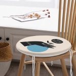 - RealHomes Yuvarlak Fermuarlı Minder - Realhomes Sanatsal Yeşeren Çiçek Tasarımlı Dijital Baskılı Yuvarlak Fermuarlı Sandalye Minderi Realhomes