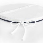 - RealHomes Yuvarlak Fermuarlı Minder - Realhomes Lacivert Zeminli Özel Tasarımlı Dijital Baskılı Yuvarlak Fermuarlı Sandalye Minderi Realhomes