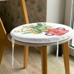 - RealHomes Yuvarlak Fermuarlı Minder - Realhomes  Pastel Renkli Çiçek Tasarımlı Dijital Baskılı Yuvarlak Fermuarlı Sandalye Minderi Realhomes