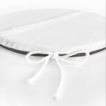 - RealHomes Yuvarlak Fermuarlı Minder - Realhomes  Egzotik Yaprak Tasarımlı Dijital Baskılı Yuvarlak Fermuarlı Sandalye Minderi Realhomes