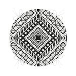 - RealHomes Yuvarlak Fermuarlı Minder - Realhomes  Siyah Beyaz İskandinav Desen Tasarımlı Dijital Baskılı Modern Yuvarlak Fermuarlı Sandalye Minderi Realhomes