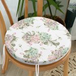 - RealHomes Yuvarlak Fermuarlı Minder - Realhomes Çiçek Demetleri Özel Tasarım Dijital Baskılı Modern Yuvarlak Fermuarlı Sandalye Minderi Realhomes