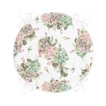 - RealHomes Yuvarlak Fermuarlı Minder - Realhomes Çiçek Demetleri Özel Tasarım Dijital Baskılı Modern Yuvarlak Fermuarlı Sandalye Minderi Realhomes