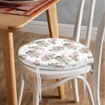 - RealHomes Yuvarlak Fermuarlı Minder - Realhomes Flower & Çiçek Demetleri Özel Tasarım Dijital Baskılı Modern Yuvarlak Fermuarlı Sandalye Minderi Realhomes